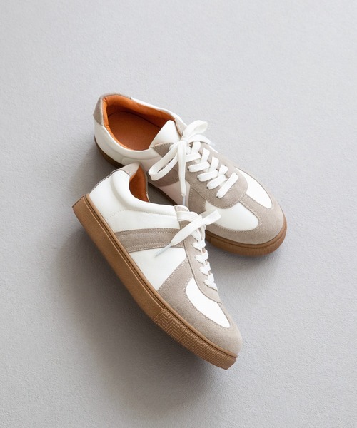 menue（メヌエ）の「ジャーマントレーナースニーカー（スニーカー・レディース・ホワイト/ブラック/ベージュ・S/M/L/LL）」の14枚目の写真