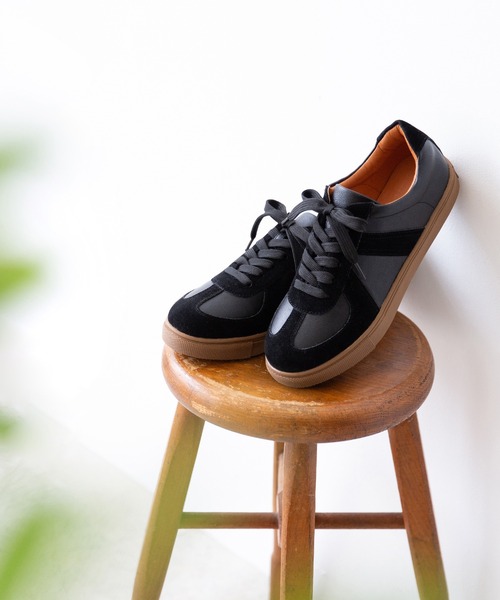 menue（メヌエ）の「ジャーマントレーナースニーカー（スニーカー・レディース・ホワイト/ブラック/ベージュ・S/M/L/LL）」の15枚目の写真