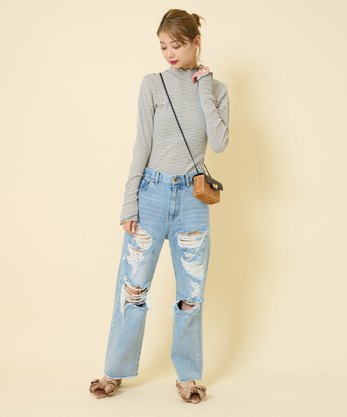 U by SPICK&SPAN(ユーバイスピックアンドスパン)の「【Miller/ミラー】 Prib Turtle ロングスリーブ Tee(Tシャツ/カットソー・レディース・ライトグレー/ネイビー/ピンク系その他・FREE)」の15枚目の写真
