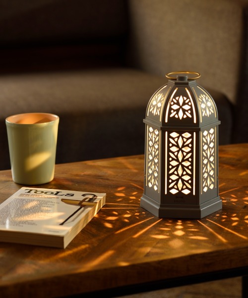 BRUNO（ブルーノ）の「BRUNO（ブルーノ）LEDシルエットランタン（照明・レディース・チャコールグレー/アイボリー/ブルーグレー・ONE SIZE）」の4枚目の写真