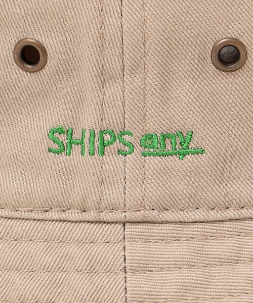 newhattan(ニューハッタン)の「【SHIPS any別注】newhattan: anyロゴ エンブレム バケット ハット(ハット・キッズ・ベージュ/オリーブ・ONE SIZE)」の5枚目の写真