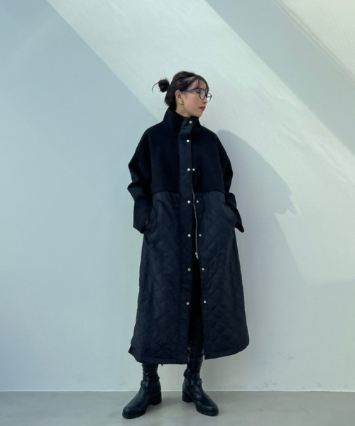 y/m by村岡 美里 スタンドカラーコートブラック y/m by 村岡美里（イムバイムラオカミサト）の「村岡美里×y/m スタンド