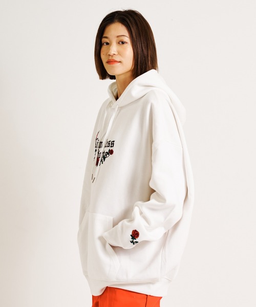 JACKROSE(ジャックローズ)の「JE-サークル.ローズ&バタフライ.プルパーカー(パーカー・メンズ・ホワイト/ブラック/グレー/ピンク/イエロー・M/L)」の8枚目の写真