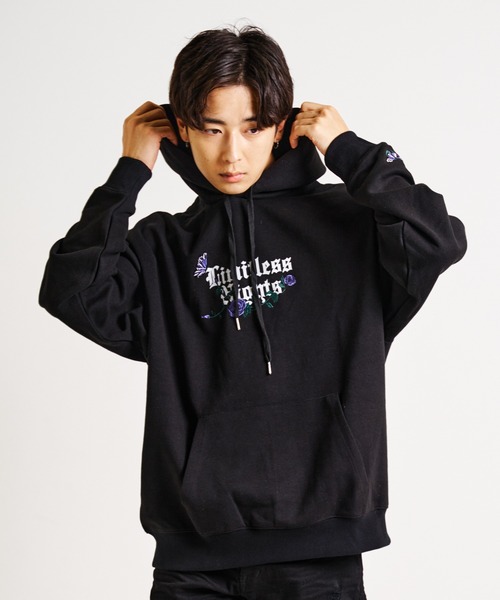 JACKROSE ジャックローズ　パーカー　ブラック　黒 楽天市場】JE-サークルローズ&バタフライ・ZIPパーカー(MENS