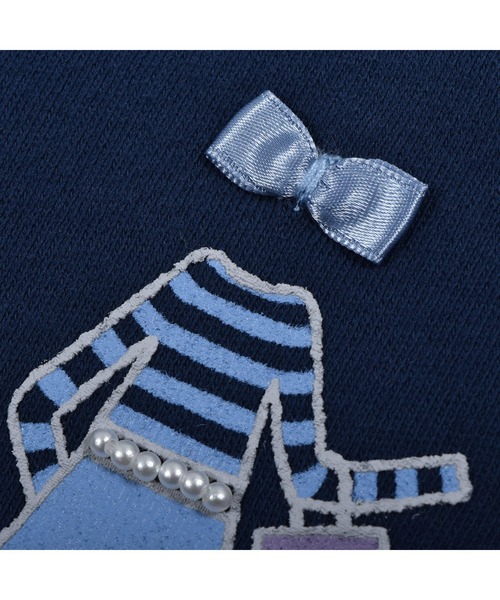 BeBe（ベベ）の「BeBe/ミニウラゲガールプリントトレーナー(90~150cm)（スウェット・キッズ・ベージュ/ネイビー・150/120/130/110/100/90/140）」の11枚目の写真