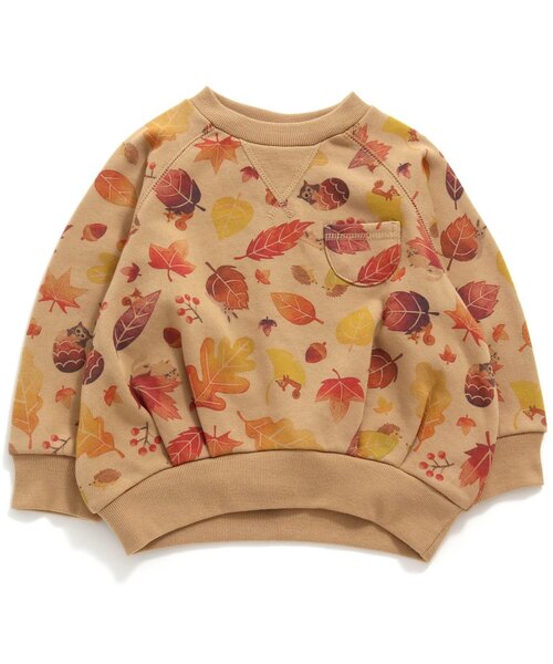 BIT'Z(ビッツ)の「4色2柄総柄トレーナー(スウェット・キッズ・キナリ/ベージュ/グレー/カーキ・100/120/95/90/110/80)」の3枚目の写真