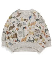 4色2柄総柄トレーナー