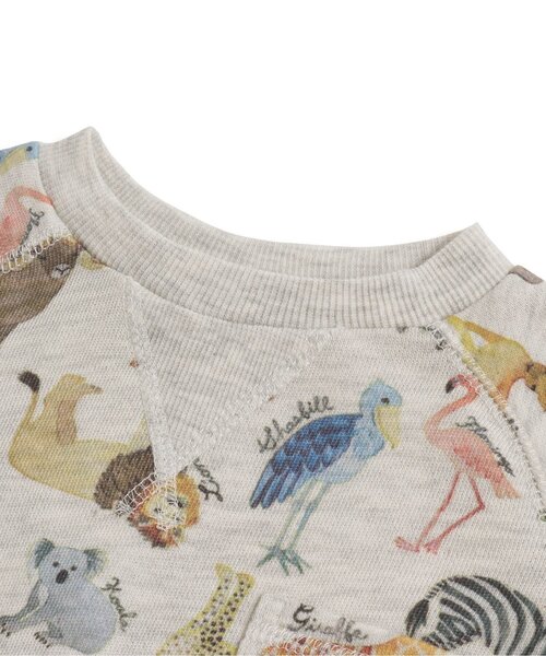 BIT'Z(ビッツ)の「4色2柄総柄トレーナー(スウェット・キッズ・キナリ/ベージュ/グレー/カーキ・100/120/95/90/110/80)」の9枚目の写真