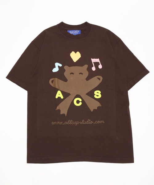 fridge(フリッジ)の「【ALL CAPS STUDIO】ACS Teddy Flog T-shirts(Tシャツ/カットソー・メンズ・ブラウン/ホワイト・MEDIUM/XX-LARGE/LARGE/X-LARGE/SMALL)」の2枚目の写真