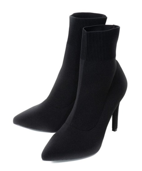 R&E（アールアンドイー）の「【22AW新作】【R&E】ソックスショートブーツ（ブーツ・レディース・ブラック/アイボリー・23.5cm/24.5cm/22.0cm/23.0cm/24.0cm/22.5cm）」の8枚目の写真