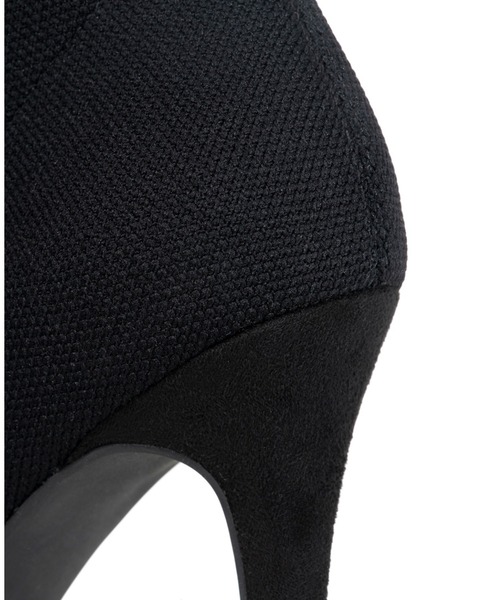 R&E（アールアンドイー）の「【22AW新作】【R&E】ソックスショートブーツ（ブーツ・レディース・ブラック/アイボリー・23.5cm/24.5cm/22.0cm/23.0cm/24.0cm/22.5cm）」の14枚目の写真