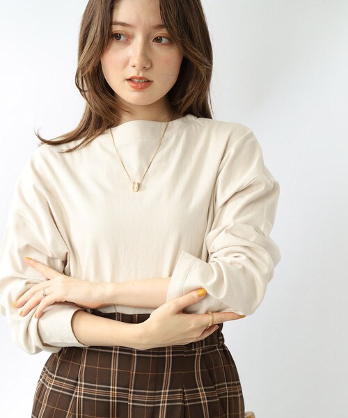 DRESKIP(ドレスキップ)の「◆【こなれシルエット】コットンゆるロングT(Tシャツ/カットソー・レディース・ピンク系/ベージュ系その他2/ブラック/オフホワイト/ナチュラル/ホワイト系5・00)」の5枚目の写真