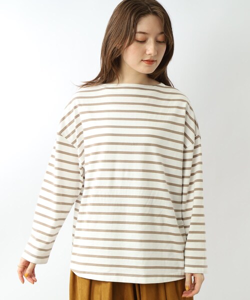 DRESKIP(ドレスキップ)の「◆【こなれシルエット】コットンゆるロングT(Tシャツ/カットソー・レディース・ピンク系/ベージュ系その他2/ブラック/オフホワイト/ナチュラル/ホワイト系5・00)」の12枚目の写真