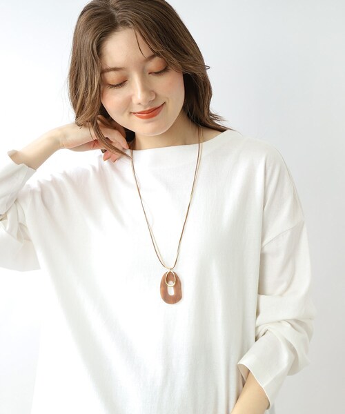 DRESKIP(ドレスキップ)の「◆【こなれシルエット】コットンゆるロングT(Tシャツ/カットソー・レディース・ピンク系/ベージュ系その他2/ブラック/オフホワイト/ナチュラル/ホワイト系5・00)」の17枚目の写真