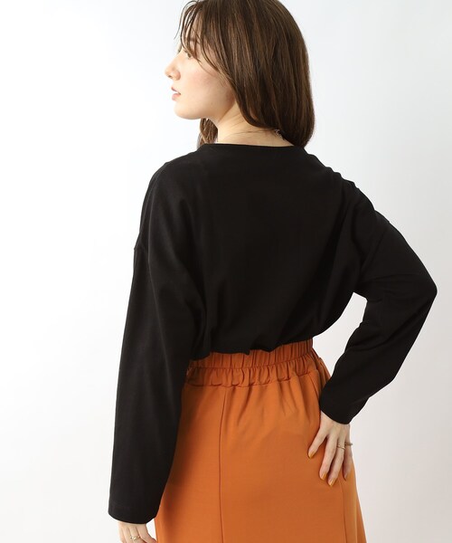 DRESKIP(ドレスキップ)の「◆【こなれシルエット】コットンゆるロングT(Tシャツ/カットソー・レディース・ピンク系/ベージュ系その他2/ブラック/オフホワイト/ナチュラル/ホワイト系5・00)」の14枚目の写真