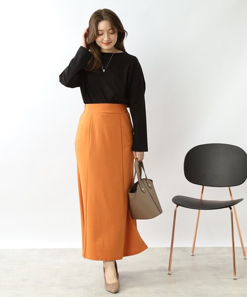 DRESKIP(ドレスキップ)の「◆【こなれシルエット】コットンゆるロングT(Tシャツ/カットソー・レディース・ピンク系/ベージュ系その他2/ブラック/オフホワイト/ナチュラル/ホワイト系5・00)」の9枚目の写真