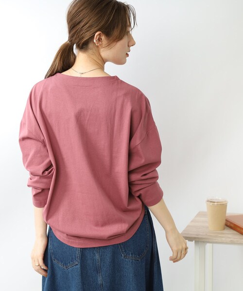 DRESKIP(ドレスキップ)の「◆【こなれシルエット】コットンゆるロングT(Tシャツ/カットソー・レディース・ピンク系/ベージュ系その他2/ブラック/オフホワイト/ナチュラル/ホワイト系5・00)」の20枚目の写真