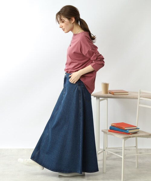 DRESKIP(ドレスキップ)の「◆【こなれシルエット】コットンゆるロングT(Tシャツ/カットソー・レディース・ピンク系/ベージュ系その他2/ブラック/オフホワイト/ナチュラル/ホワイト系5・00)」の16枚目の写真