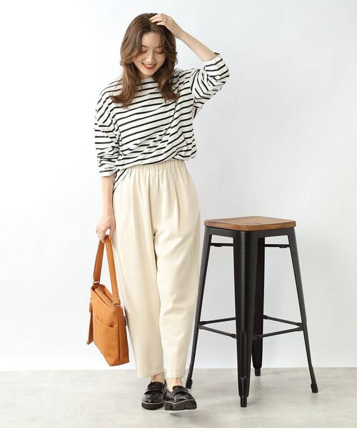 DRESKIP(ドレスキップ)の「◆【こなれシルエット】コットンゆるロングT(Tシャツ/カットソー・レディース・ピンク系/ベージュ系その他2/ブラック/オフホワイト/ナチュラル/ホワイト系5・00)」の21枚目の写真