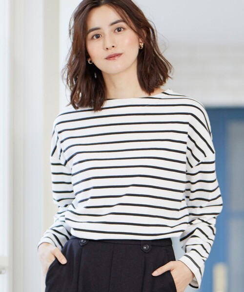 DRESKIP(ドレスキップ)の「◆【こなれシルエット】コットンゆるロングT(Tシャツ/カットソー・レディース・ピンク系/ベージュ系その他2/ブラック/オフホワイト/ナチュラル/ホワイト系5・00)」の3枚目の写真