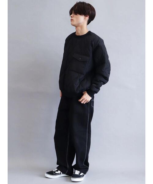 CRAFT STANDARD BOUTIQUE(クラフトスタンダードブティック)の「キルティングビッグプルオーバー(Tシャツ/カットソー・メンズ・カーキ/ブラック・M/L)」の8枚目の写真