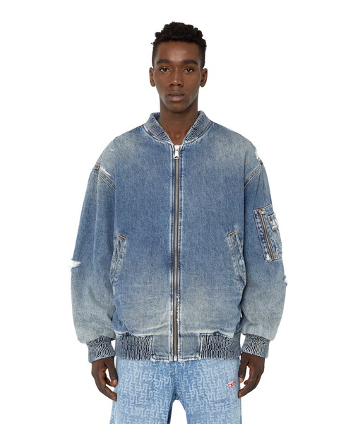 DIESEL（ディーゼル）の「メンズ 22FW デニム ジャケット MA1（デニムジャケット・メンズ・インディゴブルー・LARGE/MEDIUM/XX-LARGE/X-LARGE/SMALL）」の5枚目の写真