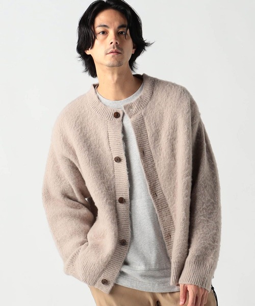 Grand PARK（グランドパーク）の「シャギーニットクルーネックカーディガン（カーディガン/ボレロ・メンズ・グリーン/ベージュ/グレー/ブルー・MEDIUM/LARGE）」の3枚目の写真