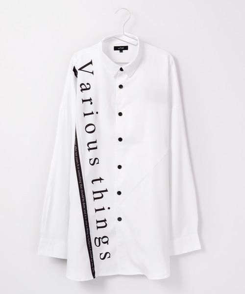 RE730(アールイーセブンサーティー)の「RE730 とろみ ボックス ドルマン長袖オーバーシャツ unisex(シャツ/ブラウス・メンズ・ホワイト/ホワイト×ブラック/ブラック・L/M)」の15枚目の写真