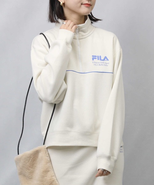FILA(フィラ)の「【FILA】パイピングスウェット(スウェット・レディース・オフホワイト/グレー/ブラック・M/L)」の2枚目の写真
