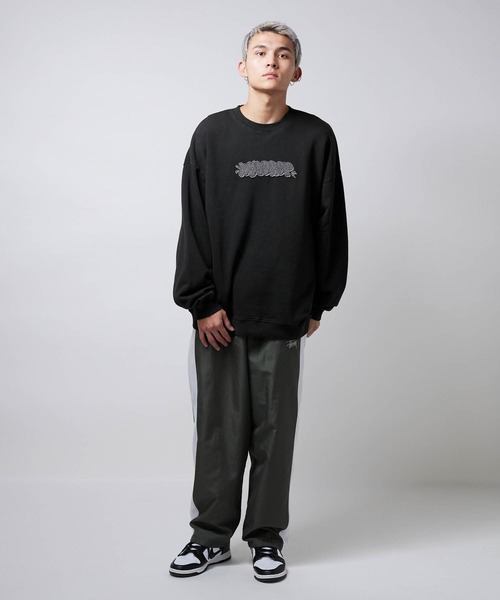 NYUDROP(ニュードロップ)の「【NYUDROP】GRAFFITI LOGO PIGMENT DYED CREWNECK SWEAT / グラフィックロゴ刺繍 ピグメント裏毛クルーネックスウェット(スウェット・メンズ・ブラック/ブルー/グリーン・M/L/XL)」の12枚目の写真