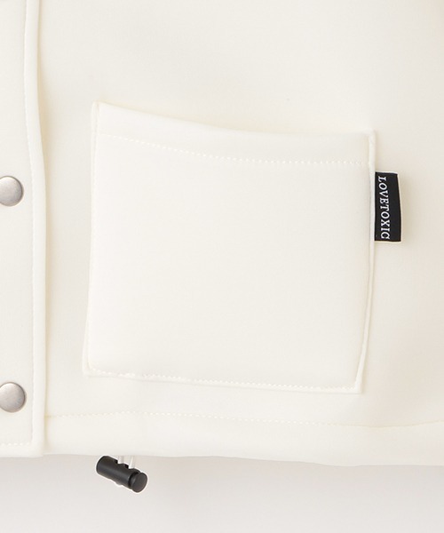 LOVETOXIC（ラブトキシック）の「ダンボールジャケット（ノーカラージャケット・キッズ・ブラック/ブラウン/アイボリー・L/S/M）」の6枚目の写真