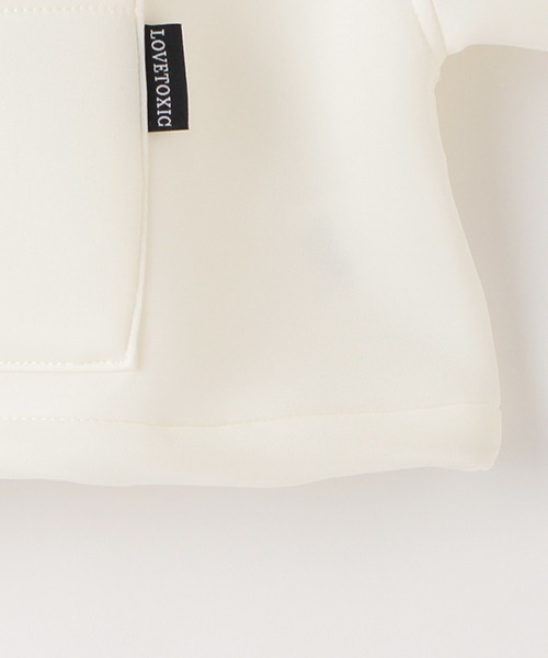 LOVETOXIC（ラブトキシック）の「ダンボールジャケット（ノーカラージャケット・キッズ・ブラック/ブラウン/アイボリー・L/S/M）」の9枚目の写真