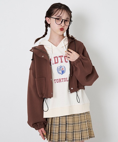 LOVETOXIC（ラブトキシック）の「ダンボールジャケット（ノーカラージャケット・キッズ・ブラック/ブラウン/アイボリー・L/S/M）」の13枚目の写真