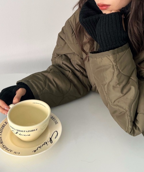 moment+（モーメントプラス）の「リブニットネックウォーマー＆アームウォーマー2Pセット（ネックウォーマー/スヌード・レディース・ブラック/ベージュ/アイボリー/チャコールグレー/ブラウン・FREE）」の7枚目の写真