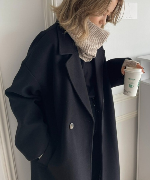 moment+（モーメントプラス）の「リブニットネックウォーマー＆アームウォーマー2Pセット（ネックウォーマー/スヌード・レディース・ブラック/ベージュ/アイボリー/チャコールグレー/ブラウン・FREE）」の14枚目の写真