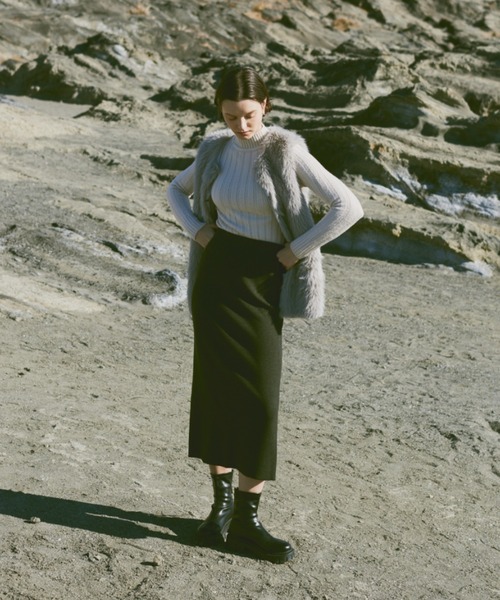 Happy John（ハッピージョン）の「fake fur vest/フェイクファーベスト（ベスト・レディース・グレー/ブラック・FREE）」の17枚目の写真