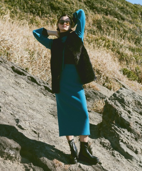 Happy John（ハッピージョン）の「fake fur vest/フェイクファーベスト（ベスト・レディース・グレー/ブラック・FREE）」の9枚目の写真