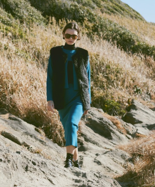 Happy John（ハッピージョン）の「fake fur vest/フェイクファーベスト（ベスト・レディース・グレー/ブラック・FREE）」の10枚目の写真