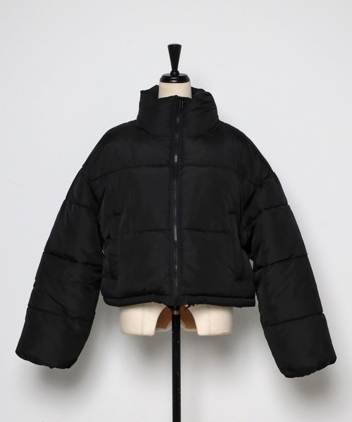 Bonjour Sagan（ボンジュールサガン）の「【2022 新作】スタンドカラーショート丈フェイクダウン（ダウンジャケット/コート・レディース・ベージュ/ブルー/ブラック/アイボリー・FREE）」の22枚目の写真