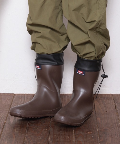EDWIN（エドウィン）の「【防水】EDWIN ミドル丈レインブーツ（レインシューズ・レディース・グレー/ブラック/ダークブラウン・M/L/LL/S）」の3枚目の写真