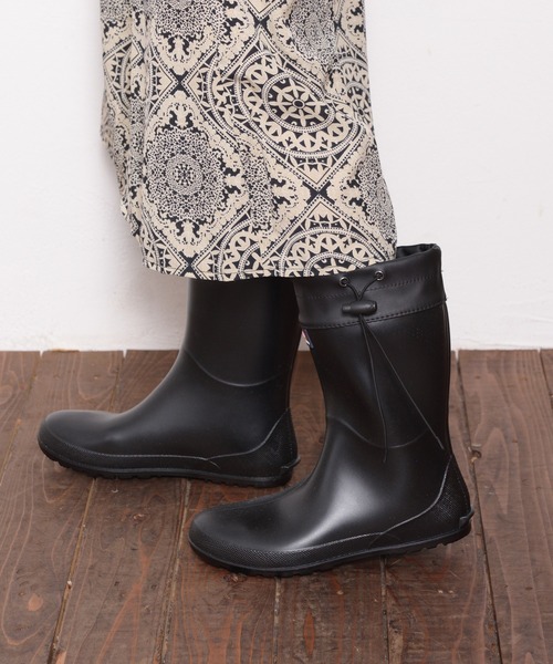 EDWIN（エドウィン）の「【防水】EDWIN ミドル丈レインブーツ（レインシューズ・レディース・グレー/ブラック/ダークブラウン・M/L/LL/S）」の6枚目の写真