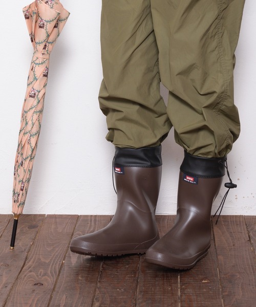 EDWIN（エドウィン）の「【防水】EDWIN ミドル丈レインブーツ（レインシューズ・レディース・グレー/ブラック/ダークブラウン・M/L/LL/S）」の8枚目の写真