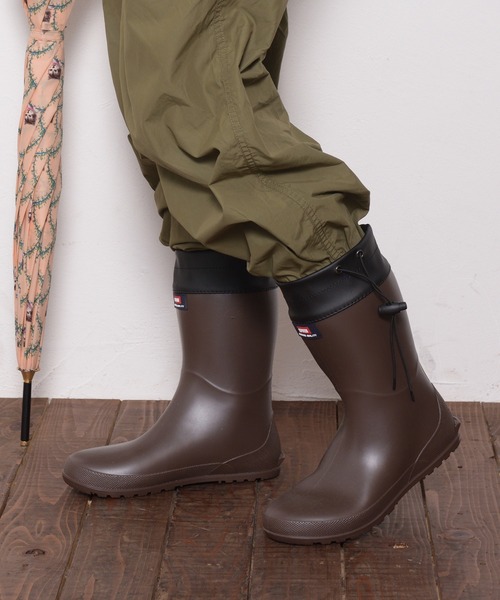 EDWIN（エドウィン）の「【防水】EDWIN ミドル丈レインブーツ（レインシューズ・レディース・グレー/ブラック/ダークブラウン・M/L/LL/S）」の9枚目の写真