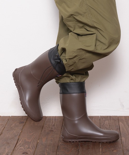 EDWIN（エドウィン）の「【防水】EDWIN ミドル丈レインブーツ（レインシューズ・レディース・グレー/ブラック/ダークブラウン・M/L/LL/S）」の12枚目の写真