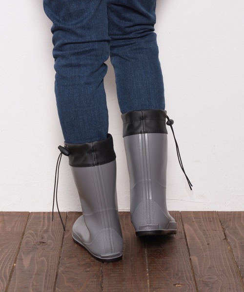 EDWIN（エドウィン）の「【防水】EDWIN ミドル丈レインブーツ（レインシューズ・レディース・グレー/ブラック/ダークブラウン・M/L/LL/S）」の14枚目の写真