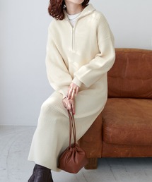 DISCOAT | 畦ジップニットワンピース(ワンピース)