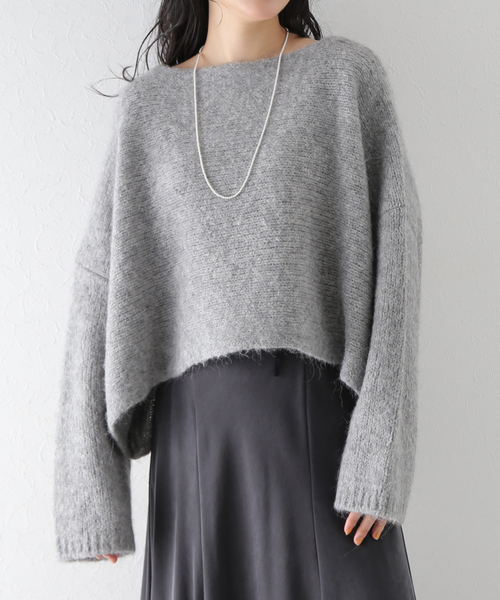 plage（プラージュ）の「アルパカMIXクロップドニット（ニット