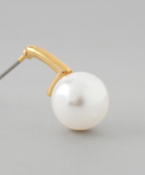 ANEMONE（アネモネ）の「メタルバー×パールピアス（ピアス（両耳用）・レディース・ゴールド・FREE）」の3枚目の写真