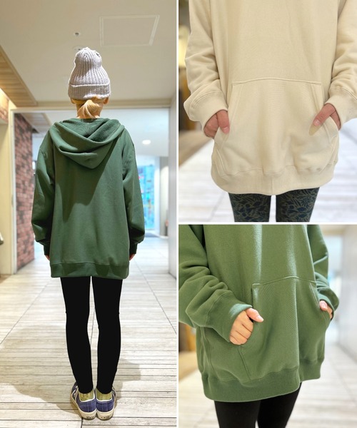 OLD BETTY'S（オールドベティーズ）の「オールドベティーズ【OLD BETTY’S】After Hood Sweat Parka（パーカー・レディース・グリーン/オフホワイト/グレー系その他/グレー・FREE）」の7枚目の写真