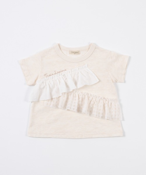 セール】フロントフリル 半袖Tシャツ(110～160)（Tシャツ